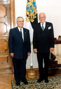 Basil Patsikakis, the Ambassador of the Republic of Greece his credentials to the President of the Republic