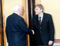 Belgia Kuningriigi peaminister Guy Verhofstad ja Lennart Meri