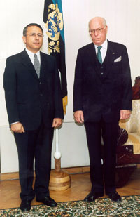 The Ambassador of Cyprus Leonidas S. Markides on the ceremony of presenting his credentials to the President of the Republic