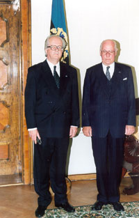 The Ambassador of Hungary Béla Javorszky on the ceremony of presenting his credentials to the President of the Republic