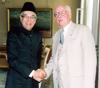 Naeem U. Hasan, the Ambassador of Pakistan on the ceremony of presenting his credentials to the President of the Republic
