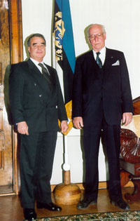 Hansrudolf Hoffmann, the Ambassador of the Swiss Confederation, on the ceremony of presenting his credentials to the President of the Republic