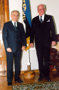 Luchino Cortese, the Ambassador of the Republic of Italy, on the ceremony of presenting his credentials to the President of the Republic