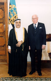Katari suursaadik Mohamed Hassan Al-Jaber ja Lennart Meri