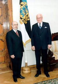 Venetsueela suursaadik José Eugenio López Contreras ja Lennart Meri