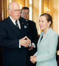 President Lennart Meri ja Austria välisminister Benita Ferrero-Waldner