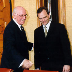 President Lennart Meri ja Taani kaitseminister Jan Troejborg