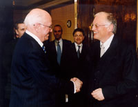 President Lennart Meri ja Euroopa Liidu laienemisvolinik Günther Verheugen