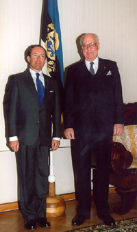 Ambassador of Australia Stephen Cristopher Brady, presenting his credentials to the President of the Republic