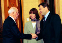 President Lennart Meri kohtumine Makedoonia presidendi Boris Trajkovskiga
