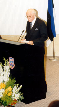 President Lennart Meri in the Bilkent University, Ankara 