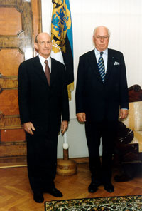 Argentina Vabariigi suursaadik Alfredo Corti ja president Lennart Meri