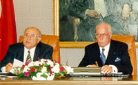 A meeting of the Estonian President Lennart Meri and the Turkish President Süleyman Demirel
