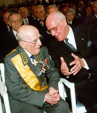 Soome jalaväekindral Adolf Ehrnrooth ja president Lennart Meri