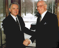 Valdas Adamkus and president Lennart Meri