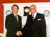 resident Lennart Meri met with Tony Blair, the Prime Minister of Britain