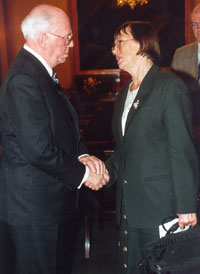 President Lennart Meri ja Rootsi Riksdagi spiiker Birgitta Dahl