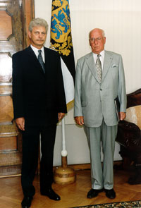 Poola Vabariigi suursaadik Eestis Wojciech Wróblewski ja president Lennart Meri