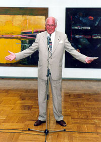 Staatspräsident Lennart Meri eröffnete die Gemäldeausstellung